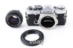 Near MINT Olympus OM-2 Silver 35mm Film Camera 50mm f/1.8 Lens From JAPAN