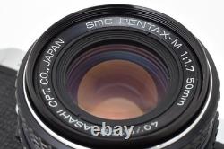 Near MINT Pentax MX Silver 35mm Film Camera SMC Pentax-M 50mm f/1.7 Lens JAPAN