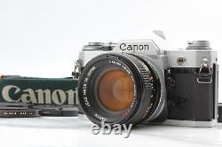 Near MINT + Strap Canon AE-1 Silver Film Camera + FD 50mm f1.4 Lens From JAPAN