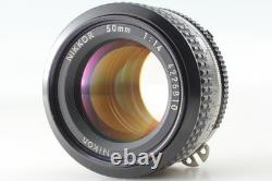 Near MINT with Strap Nikon FM Silver + Ai 50mm f/1.4 Lens Film Camera From JAPAN