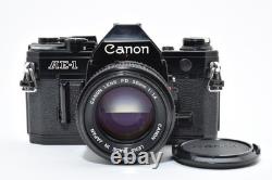 Near Mint Canon AE-1 35mm Film Camera FD 50mm f1.4 Lens From JAPAN