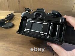 Near Mint Canon AE-1 Program Black Film Camera New FD NFD 50mm F/1.4 Lens /JPN