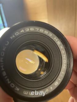 Near Mint Konica FP Film Camera Hexanon 52mm F/1.8 Standard Lens From Japan