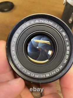Near Mint Konica FP Film Camera Hexanon 52mm F/1.8 Standard Lens From Japan