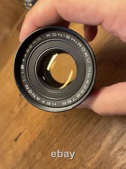 Near Mint Konica FP SLR Film Camera Hexanon 52mm F/1.8 Standard Lens From JPN