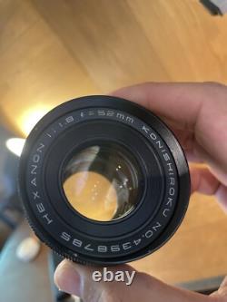 Near Mint Konica FP SLR Film Camera Hexanon 52mm F/1.8 Standard Lens From JPN