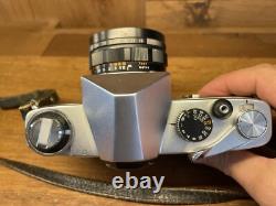 Near Mint Konica FP Silver SLR Film Camera Hexanon 52mm F/1.8 Lens From Japan
