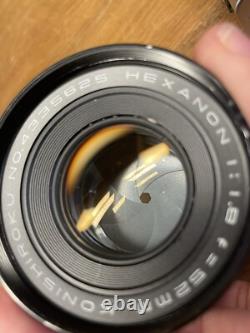 Near Mint Konica FP Silver SLR Film Camera Hexanon 52mm F/1.8 Lens From Japan