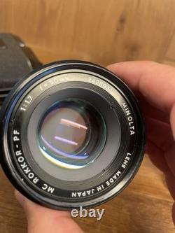 Near Mint ++ Minolta SR505 Film Camera MC Rokkor 50mm F/1.7 Lens From Japan