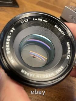 Near Mint ++ Minolta SR505 Film Camera MC Rokkor 50mm F/1.7 Lens From Japan