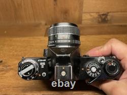 Near Mint Pentax ESII ES II Black Film Camera SMC Takumar 55mm F/1.8 From JPN
