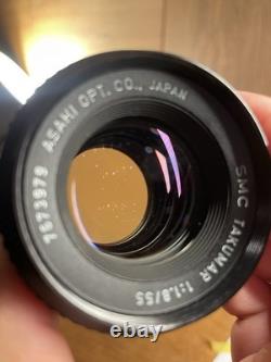 Near Mint Pentax ESII ES II Black Film Camera SMC Takumar 55mm F/1.8 From JPN