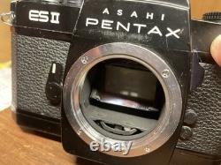 Near Mint Pentax ESII ES II Black Film Camera SMC Takumar 55mm F/1.8 From JPN