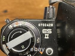 Near Mint Pentax ESII ES II Black Film Camera SMC Takumar 55mm F/1.8 From JPN