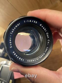 Near Mint ++ Pentax SL Film Camera Super Takumar 55mm F/1.8 Early Model Lens Near Mint ++ Pentax SL Film Camera Super Takumar 55mm F/1.8 Early Model Lens