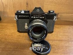 Near Mint ++ Pentax SPF Spotmatic F Black Film Camera SMC Takumar 55mm F/1.8