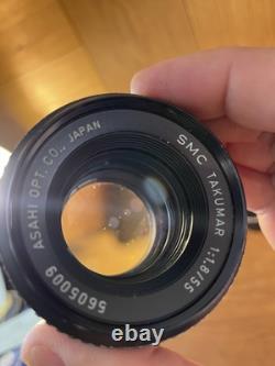 Near Mint ++ Pentax SPF Spotmatic F Black Film Camera SMC Takumar 55mm F/1.8