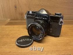 Near Mint Pentax Spotmatic SP Black Film Camera Super Takumar 55mm F/1.8 Lens