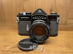 Near Mint Pentax Spotmatic SP Black Film Camera Super Takumar 55mm F/1.8 Lens