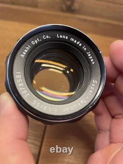 Near Mint Pentax Spotmatic SP Black Film Camera Super Takumar 55mm F/1.8 Lens