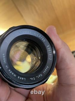 Near Mint Pentax Spotmatic SP Black Film Camera Super Takumar 55mm F/1.8 Lens