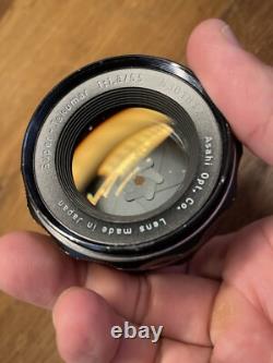 Near Mint Pentax Spotmatic SP Black Film Camera Super Takumar 55mm F/1.8 Lens