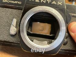 Near Mint Pentax Spotmatic SP Black Film Camera Super Takumar 55mm F/1.8 Lens