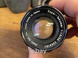 Near Mint Pentax Super Takumar 55mm F/1.8 Lens with Bonus SP Black Film Camera