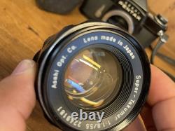 Near Mint Pentax Super Takumar 55mm F/1.8 Lens with Bonus SP Black Film Camera