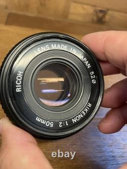 Near Mint Ricoh XR6 Film Camera Rikenon 50mm F/2 Lens Pentax K PK Mount /Japan