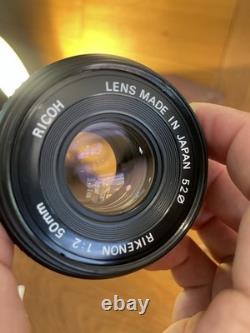 Near Mint Ricoh XR6 Film Camera Rikenon 50mm F/2 Lens Pentax K PK Mount /Japan