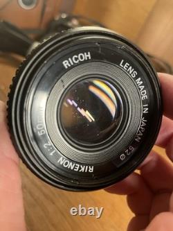 Near Mint Ricoh XR-2 Film Camera Rikenon 50mm F/2 Lens Pentax K PK Mount / JPN