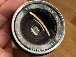 Near Mint ++ Topcon Unirex Film Camera UV Topcor 35mm F/3.5 Lens From Japan