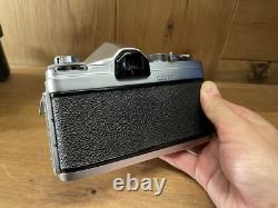 Near Mint with Case Konica FP Film Camera Hexanon 52mm F/1.8 Standard Lens / JPN