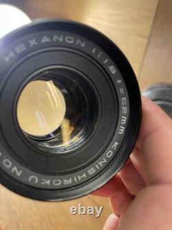 Near Mint with Case Konica FP Film Camera Hexanon 52mm F/1.8 Standard Lens / JPN