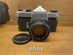 Near Mint with Case Pentax SL Film Camera Super Takumar 55mm F/1.8 Lens From JPN