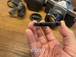 Near Mint with Case Pentax SL Film Camera Super Takumar 55mm F/1.8 Lens From JPN