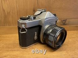 Near Mint with Flash Pentax SL Film Camera Super Takumar 55mm F/1.8 Lens From JP