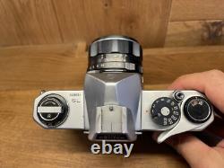 Near Mint with Flash Pentax SL Film Camera Super Takumar 55mm F/1.8 Lens From JP