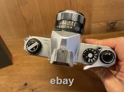 Near Mint with Flash Pentax SL Film Camera Super Takumar 55mm F/1.8 Lens From JP
