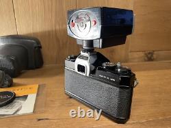 Near Mint with Flash Pentax Spotmatic SP Black Film Camera SMC T 55mm F/1.8 Lens