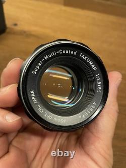Near Mint with Flash Pentax Spotmatic SP Black Film Camera SMC T 55mm F/1.8 Lens