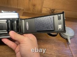 Near Mint with Rare Hood Konica FP Film Camera Hexanon 52mm F/1.8 Lens From JPN