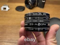 Near Mint with Rare Meter & 5 Filters Pentax SL Film Camera SMC T 55mm F/1.8 /JP