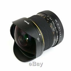 New Opteka 6.5mm f/3.5 HD Aspherical Fisheye Wide Angle Lens Canon EOS Camera