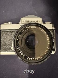 Nikomat FT 35mm Film Camera + Nikkor-H 50mm f/2 Lens Tested Working Case
