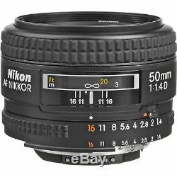 Nikon AF Nikkor 50mm f/1.4D Autofocus Lens for DSLR Cameras