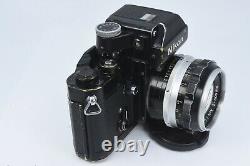 Nikon F2 Black Photomic SLR Film Camera Body Chrome /w 50mm 1.4 Lens Meter Issue