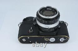 Nikon F2 Black Photomic SLR Film Camera Body Chrome /w 50mm 1.4 Lens Meter Issue