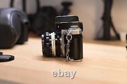 Nikon F2 Photomic Film Camera Body with DP-1 Finder + 2 Lens Tested